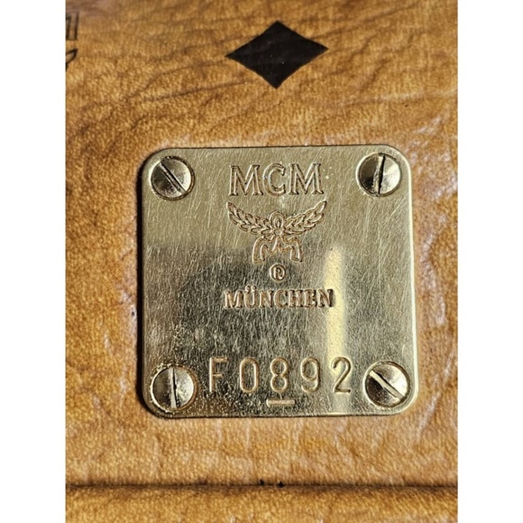 Authentic MCM Visestos BOSTON Bag Cognac - Picture 7 of 13